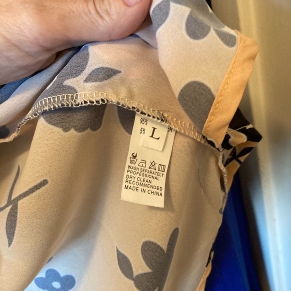 Colorful unique cover up or open front shirt L - Picture 3 of 3